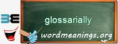 WordMeaning blackboard for glossarially